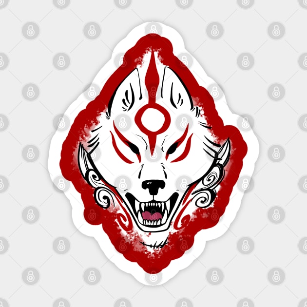 Okami Amaterasu (White Paint) Sticker by Eevachu